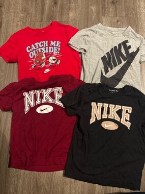 Nike Kids Short-Sleeve Tees in Red, Gray, Maroon, Black